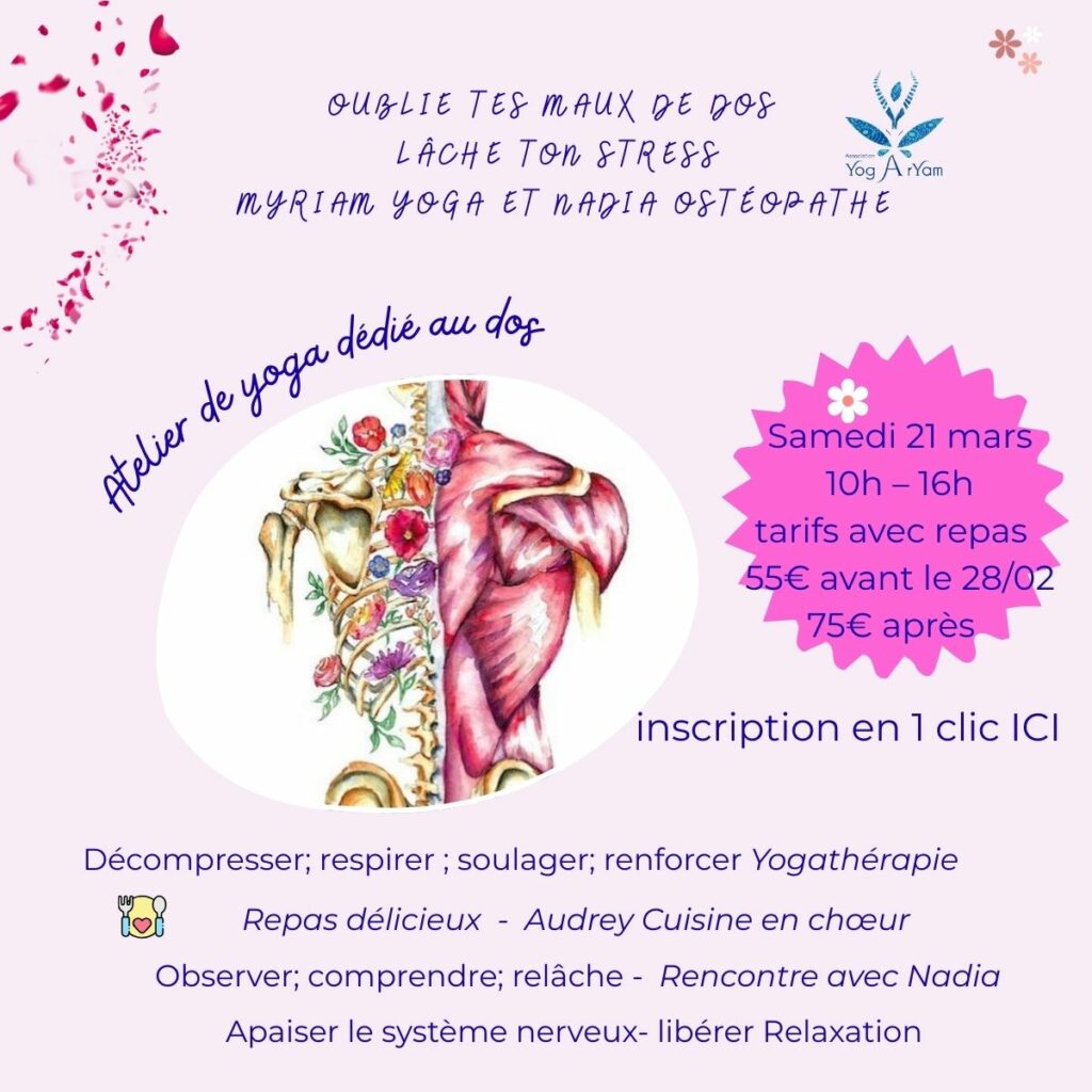 Atelier yoga doux Carmaux Maux Dos ostéopathe Décompresser Détendre